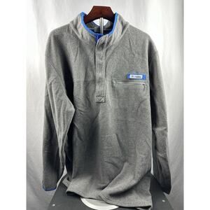 Columbia X PFG Men’s Gray Long Sleeve Fleece Pullover Half Zip Size XXL